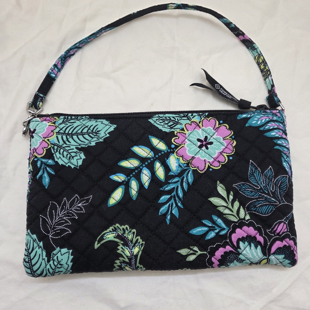 Vera Bradley Quilted Floral RFID Wristlet Crossbody Bag - Picture 3 of 3